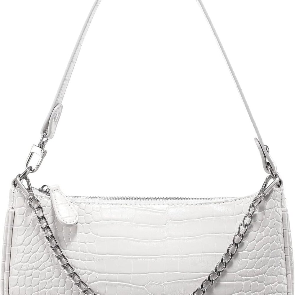 Chic Crocodile Pattern Shoulder Bag - Lightweight… - image 1
